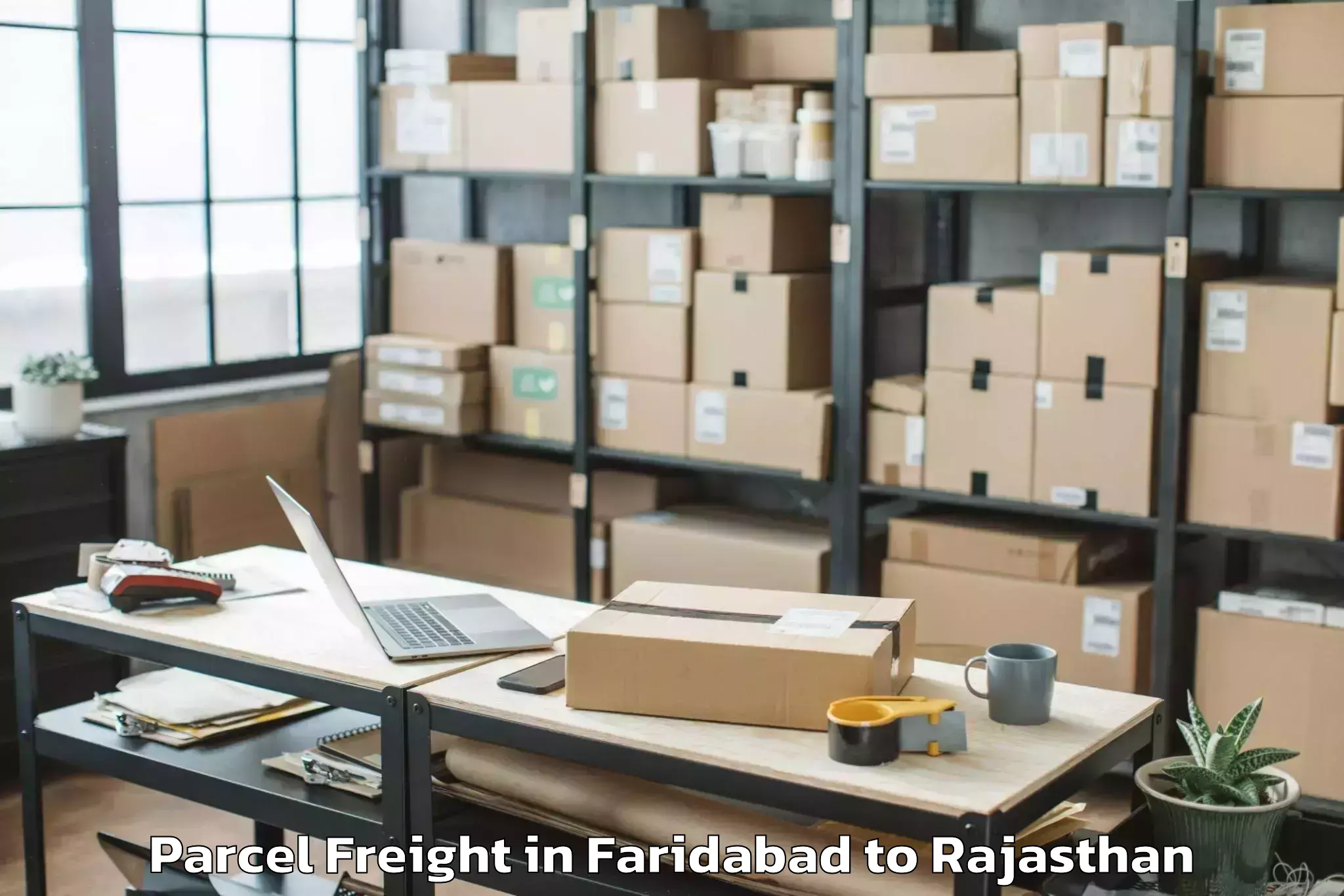 Book Faridabad to Khinwara Parcel Freight Online